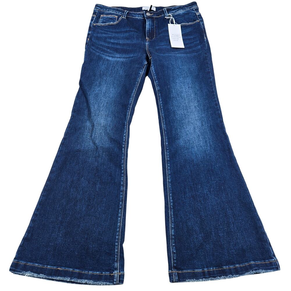 NWT Risen Los‎ Angeles Mid Rise Flare Wide Leg Jeans Women's Size 1XL
